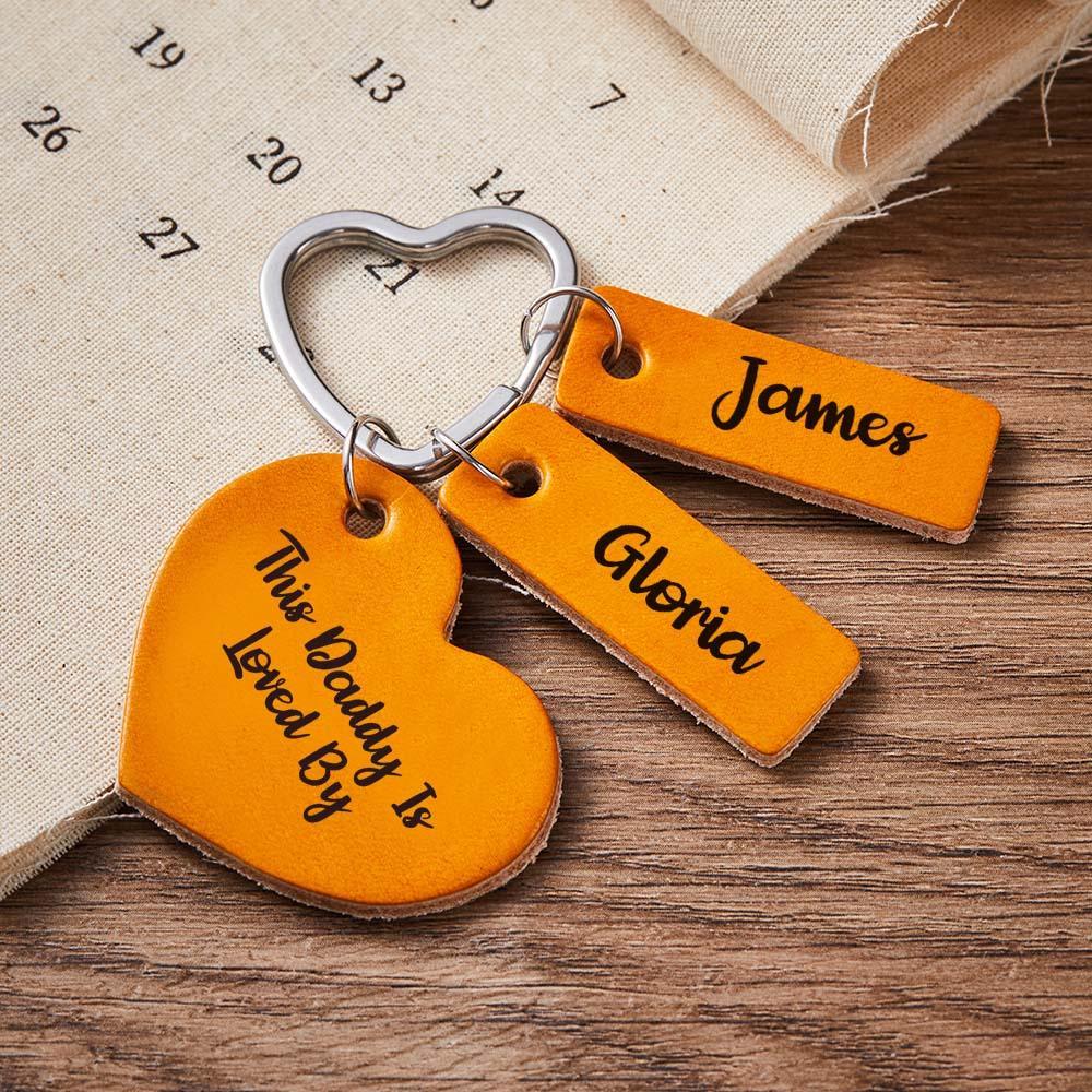 Personalized Engraved Belongs To Leather Keychain Vintage Name Keychain for Him - NameNecklace