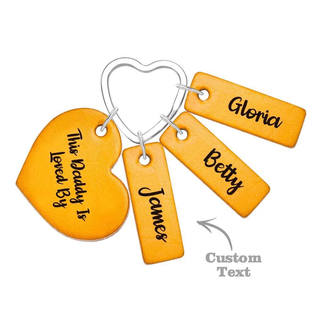 Personalized Engraved Belongs To Leather Keychain Vintage Name Keychain for Him - NameNecklace