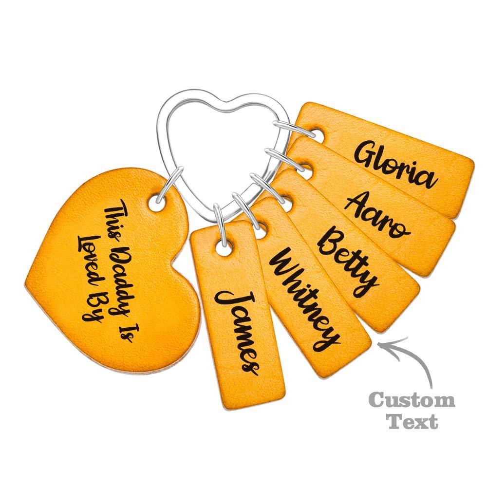Personalized Engraved Belongs To Leather Keychain Vintage Name Keychain for Him - NameNecklace