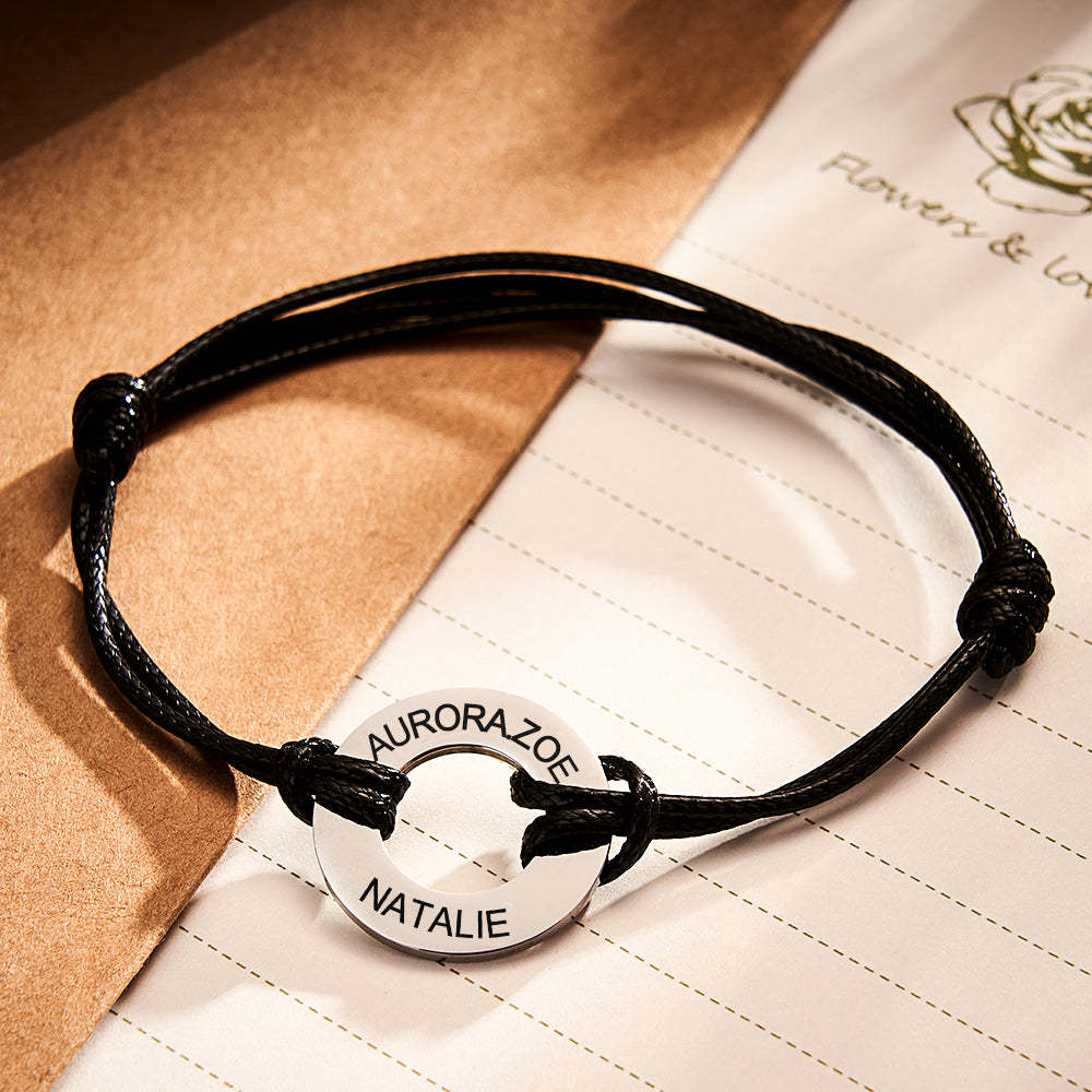 Custom Engraved Bracelet Simple Design Gifts For Dad - NameNecklace