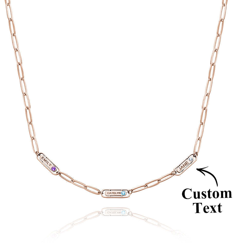 Personalized Name Birthstone Simple Necklace Gift - NameNecklace