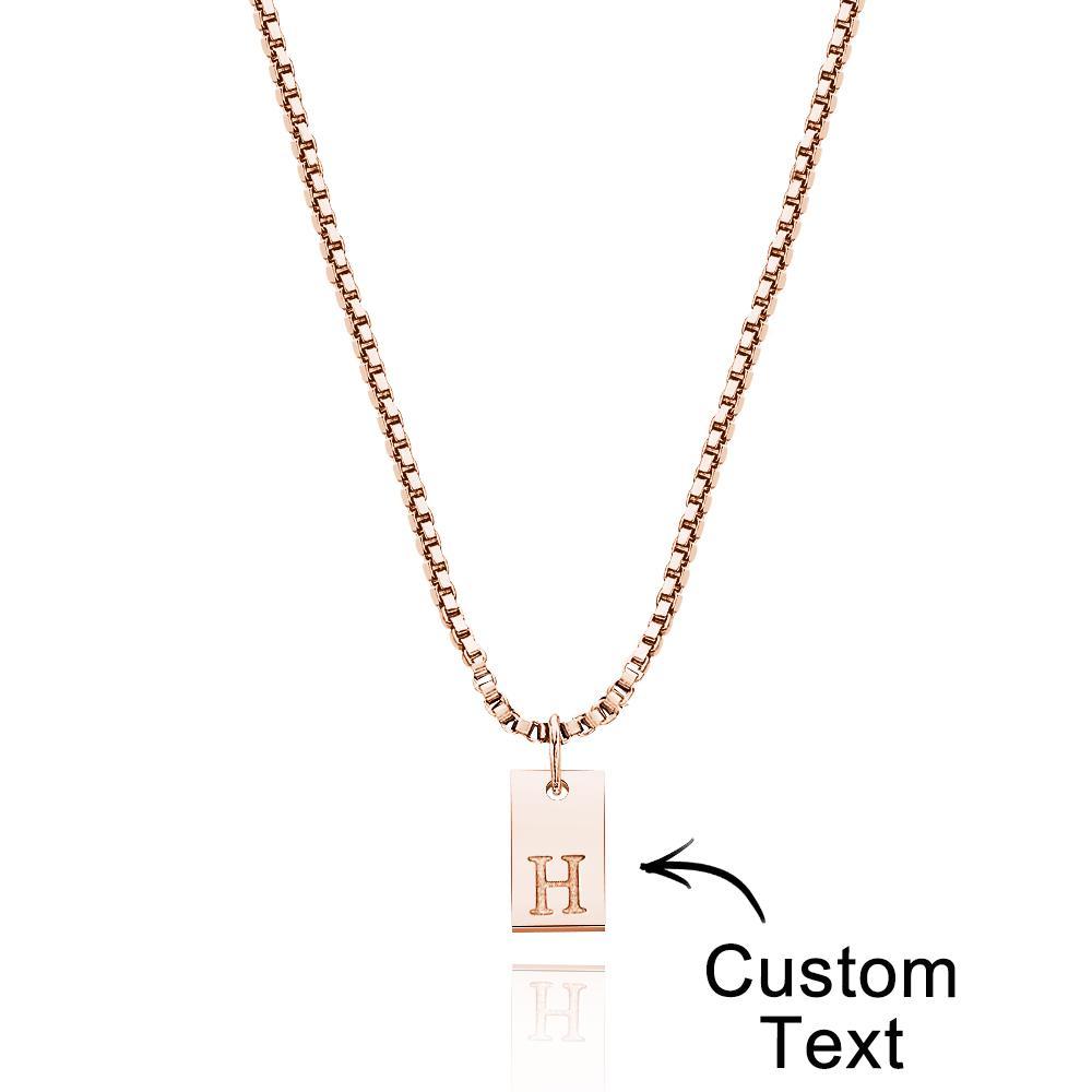 Custom Engraved Necklace Multiple Bar Initial Letter Charm Gifts - NameNecklace