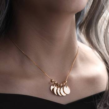 Engraved Initial Necklace Rose Gold Plated Silver