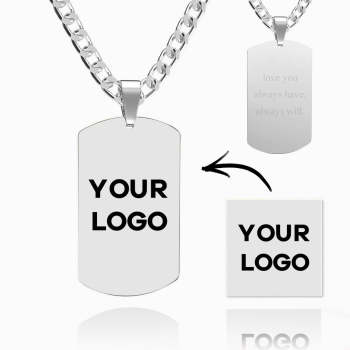 Stainless Steel Dog Tag Photo Pendant