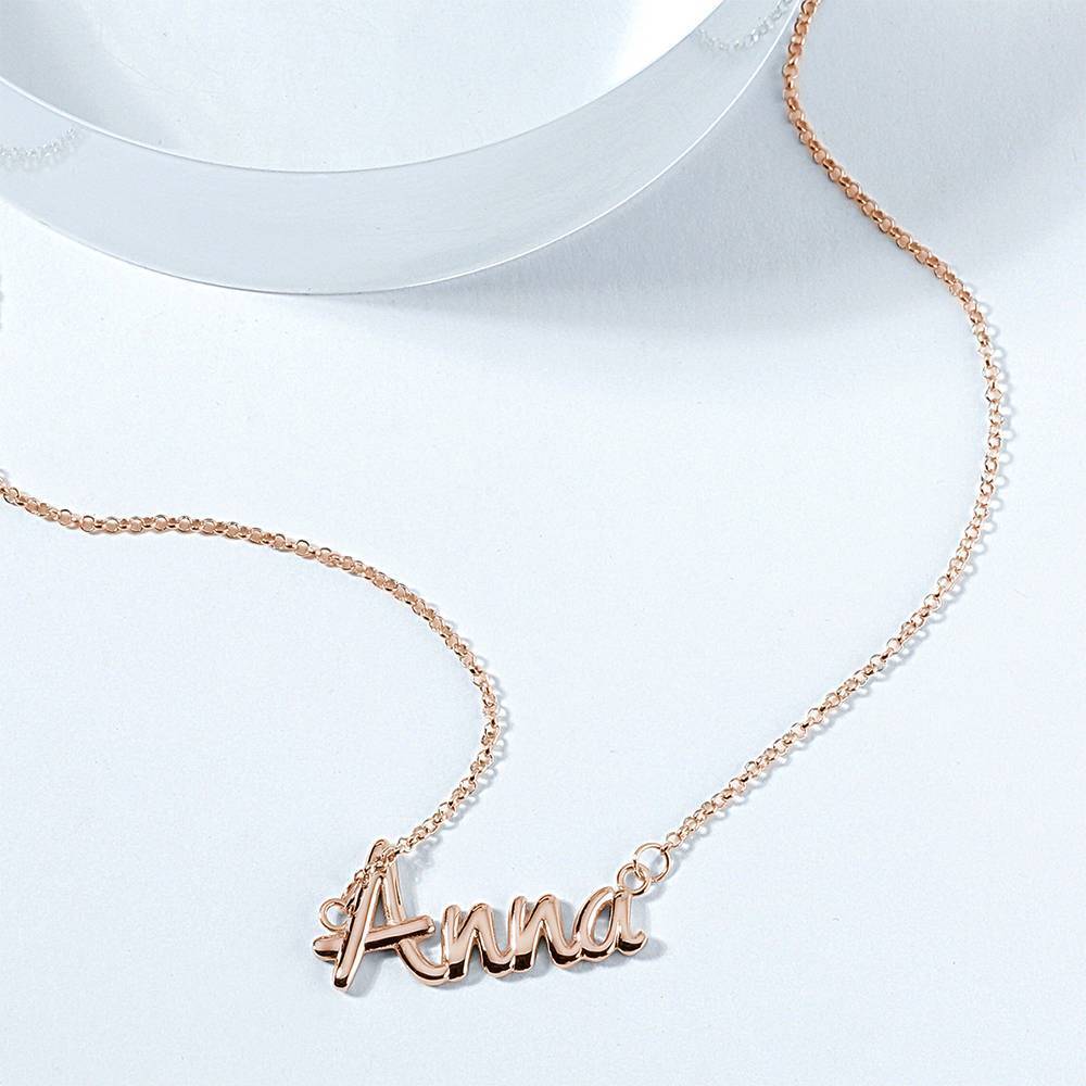 Personalized Name Necklace Best Friend Gift Rose Gold Plated Silver