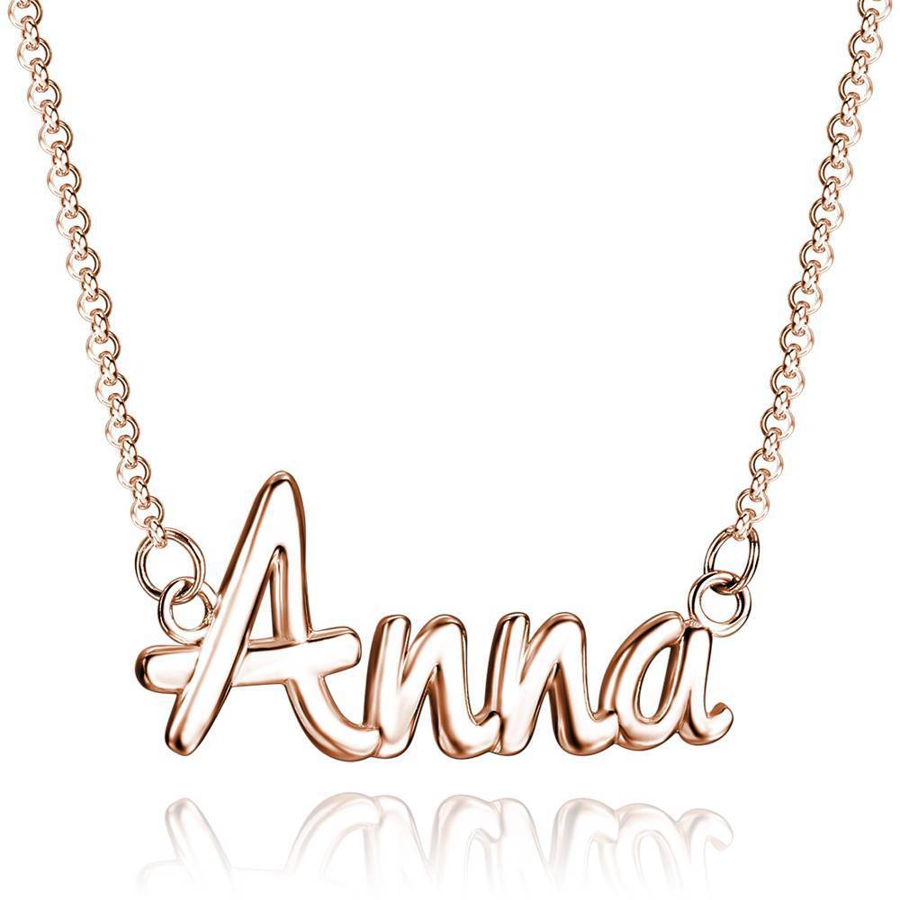 Personalized Name Necklace Best Friend Gift Rose Gold Plated Silver
