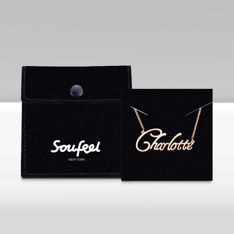 Personalized Name Necklace Rose Gold Plated Silver