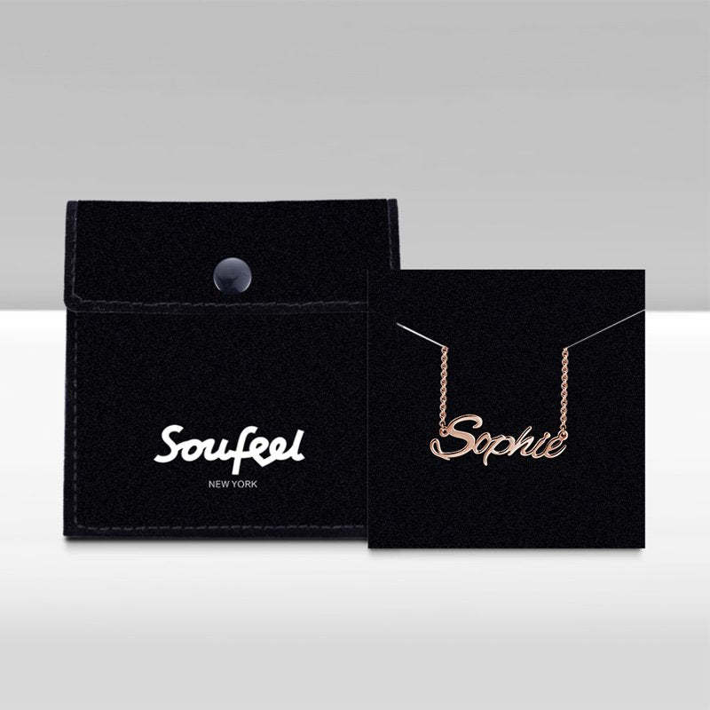 Personalized Name Necklace Rose Gold Plated Silver