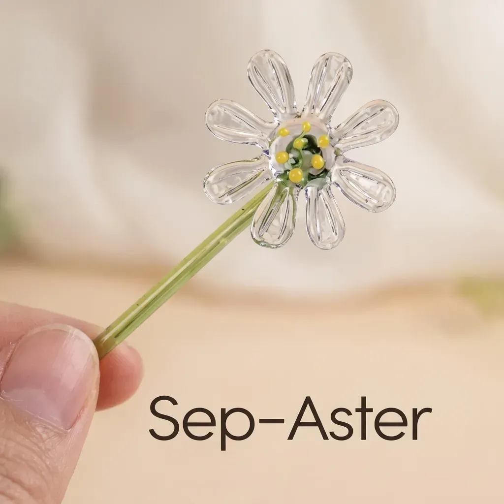 Personalized Glass Birth Flower Bouquet, Mini Floral Gift for Mom, Grandma, Mother’s Day gift - namenecklace