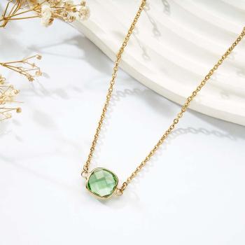 Custom Birthstone Necklace Simple Unique Romantic Gifts - NameNecklace