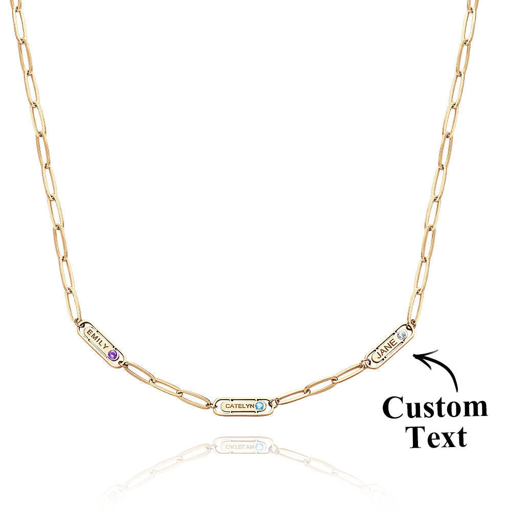 Personalized Name Birthstone Simple Necklace Gift - NameNecklace