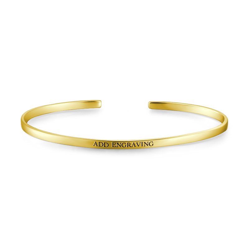 Customizable Bangle 14K Gold Plated