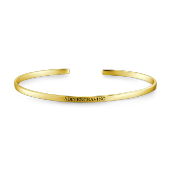 Customizable Bangle 14K Gold Plated