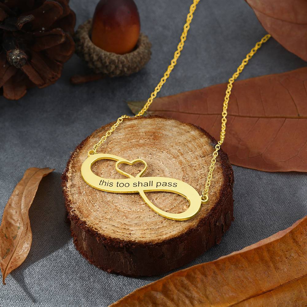 Engraved Name Necklace 14k Gold Plated Silver