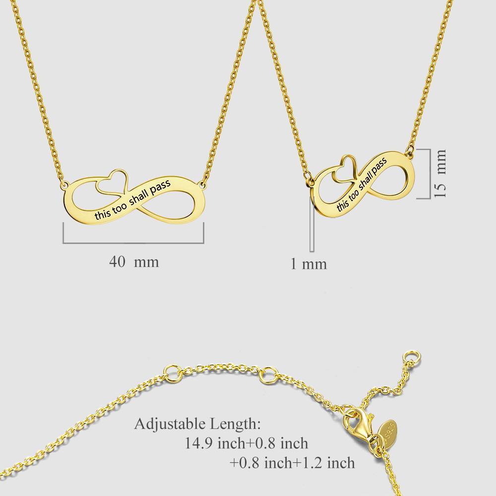Engraved Name Necklace 14k Gold Plated Silver