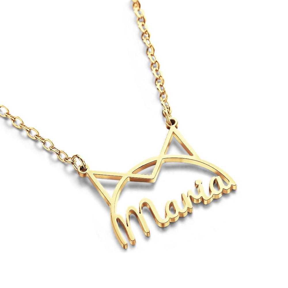 Personalized Pet Name Necklace for Women Pet Lover Memorial Pendant Necklace Cat Animal Pendant Jewelry Gift - NameNecklace