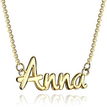 Personalized Name Necklace Gift for Her 14K Plated Gold Silver