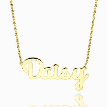 Personalized Name Necklace Gold Plated Silver
