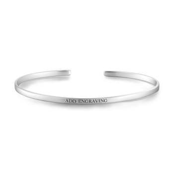 Customizable Bangle Silver For Her