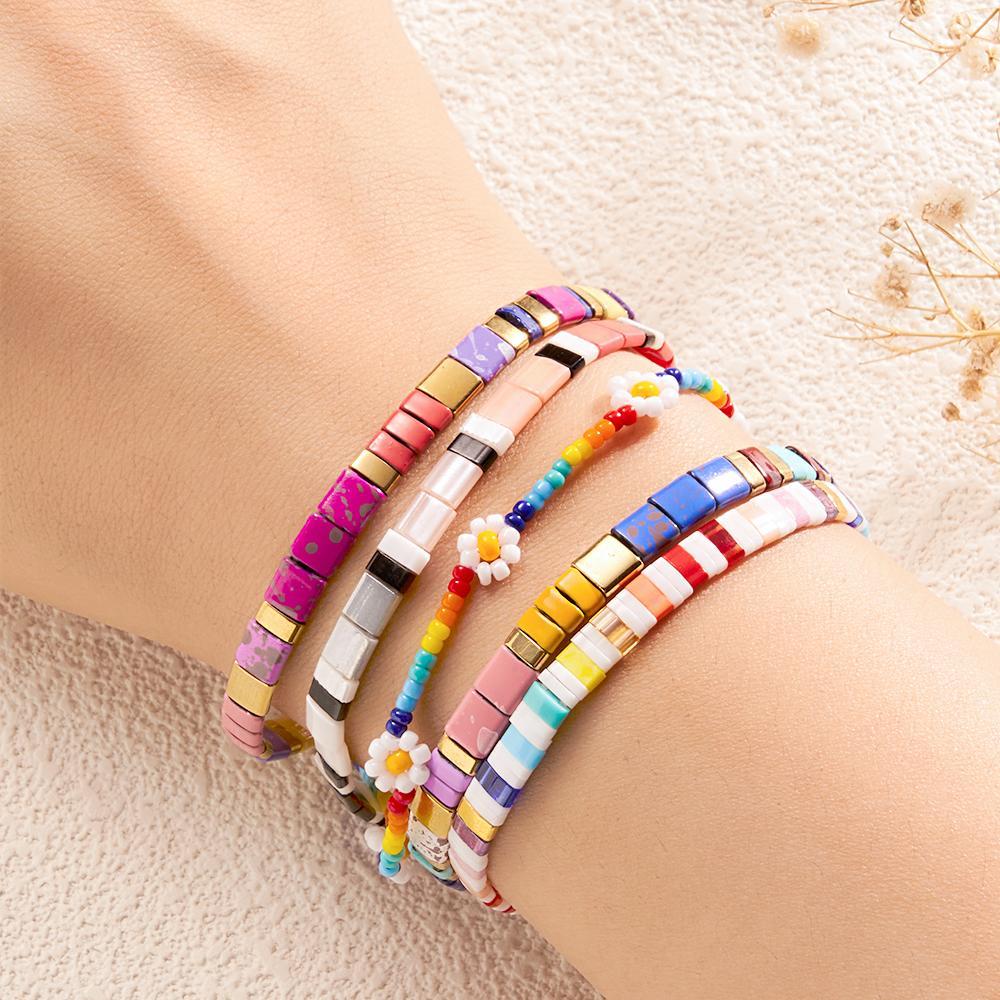 Charming Tila Bracelet Colorful Bracelet Gift for Her - NameNecklace