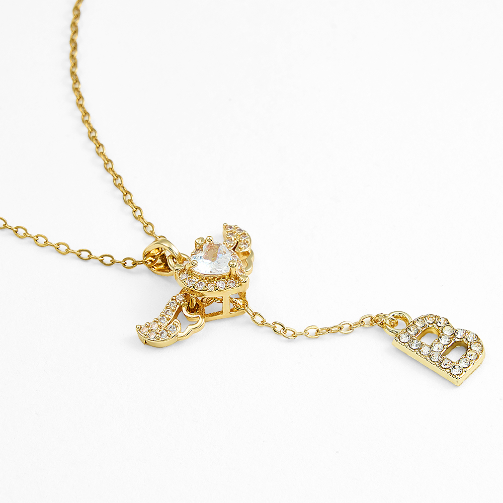 Animated Cupid Angel Wings Initial Necklace Custom Initial Drop Necklace with Moving Wings Charm Fun Kinetic Initial Drop Pendant Christmas Gifts for Her