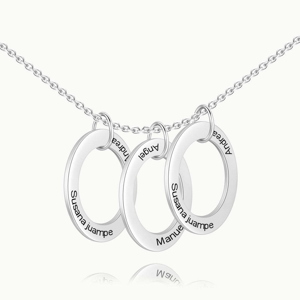Engraved Hang Tag Necklace Silver