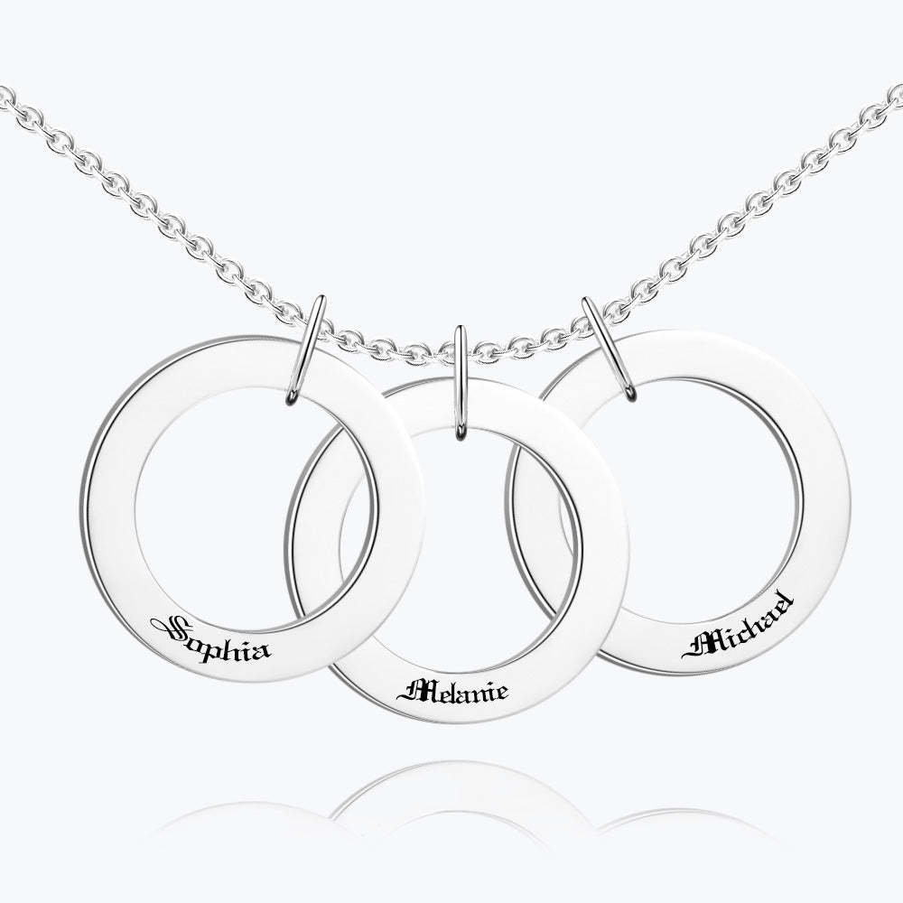 Engraved Hang Tag Necklace Silver