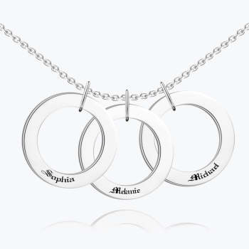 Engraved Hang Tag Necklace Silver