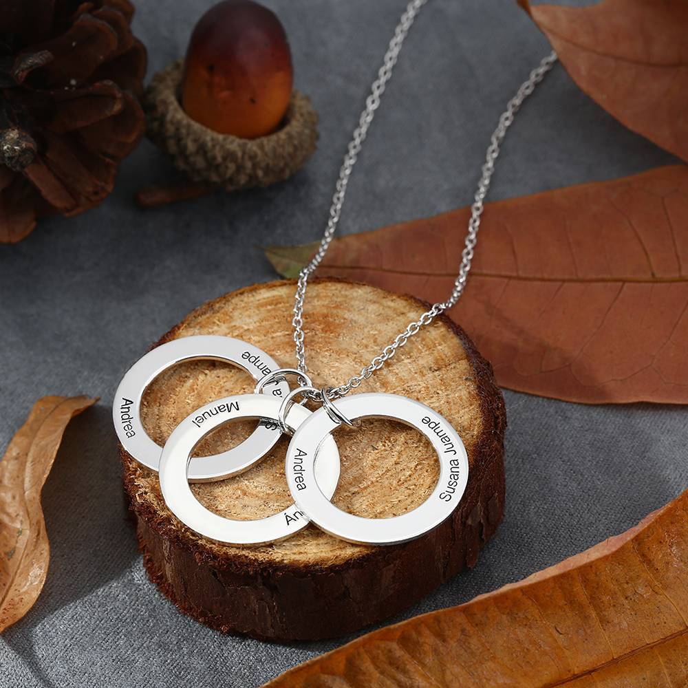 Engraved Hang Tag Necklace Silver