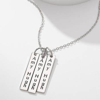 Bar Engraved Bar Necklace