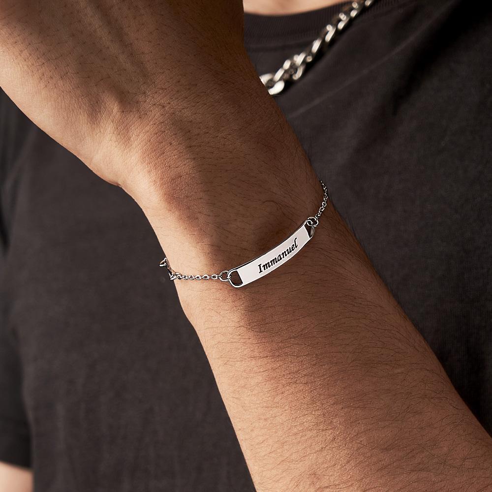 Custom Engraved Bracelet Creative Cross Simple Metal Gifts - NameNecklace