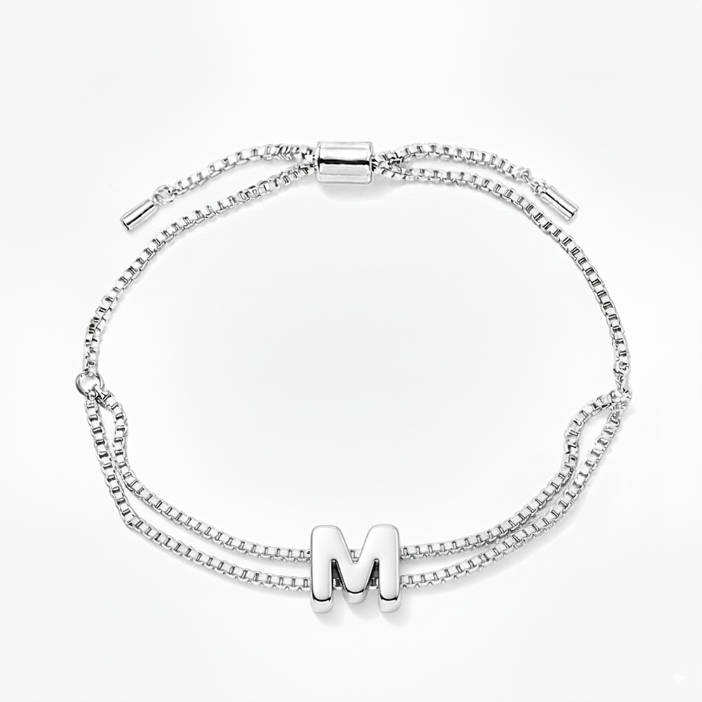 Custom Bubble Letter Name Bracelet Personalized Name Bracelet Engraved Name Bracelet Bridesmaid Name Bracelet Gift for Her