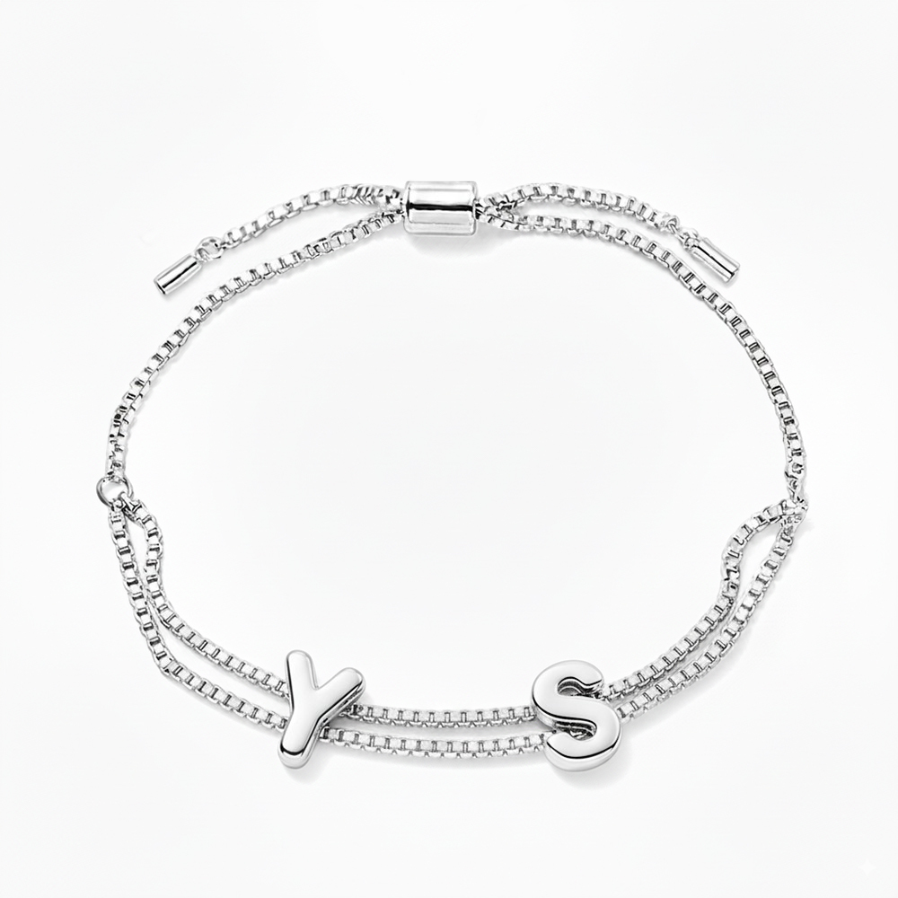 Custom Bubble Letter Name Bracelet Personalized Name Bracelet Engraved Name Bracelet Bridesmaid Name Bracelet Gift for Her