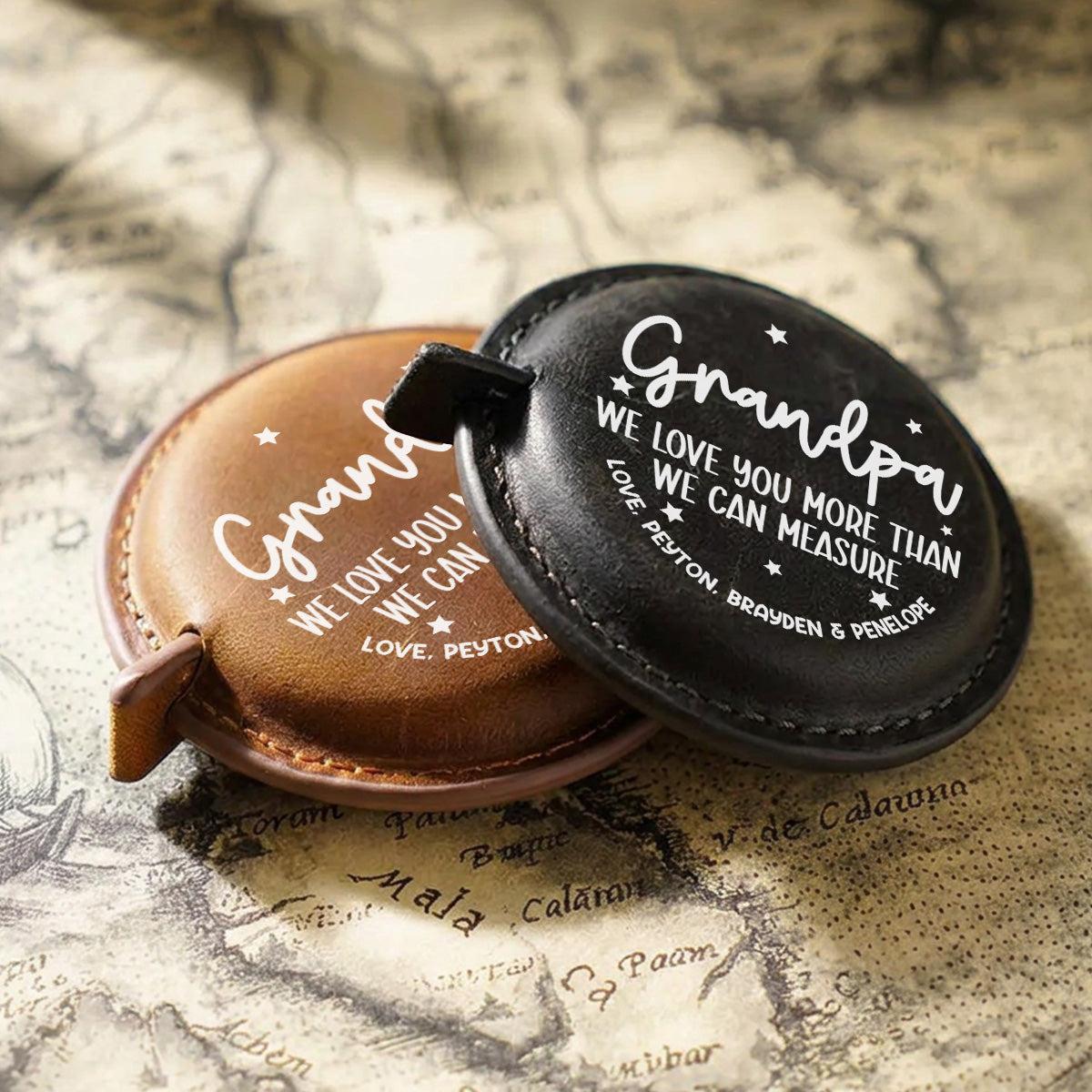 Personalized Leather Tape Measure Custom Name Engraved Tool Father's Day Gift for Best Dad Ever