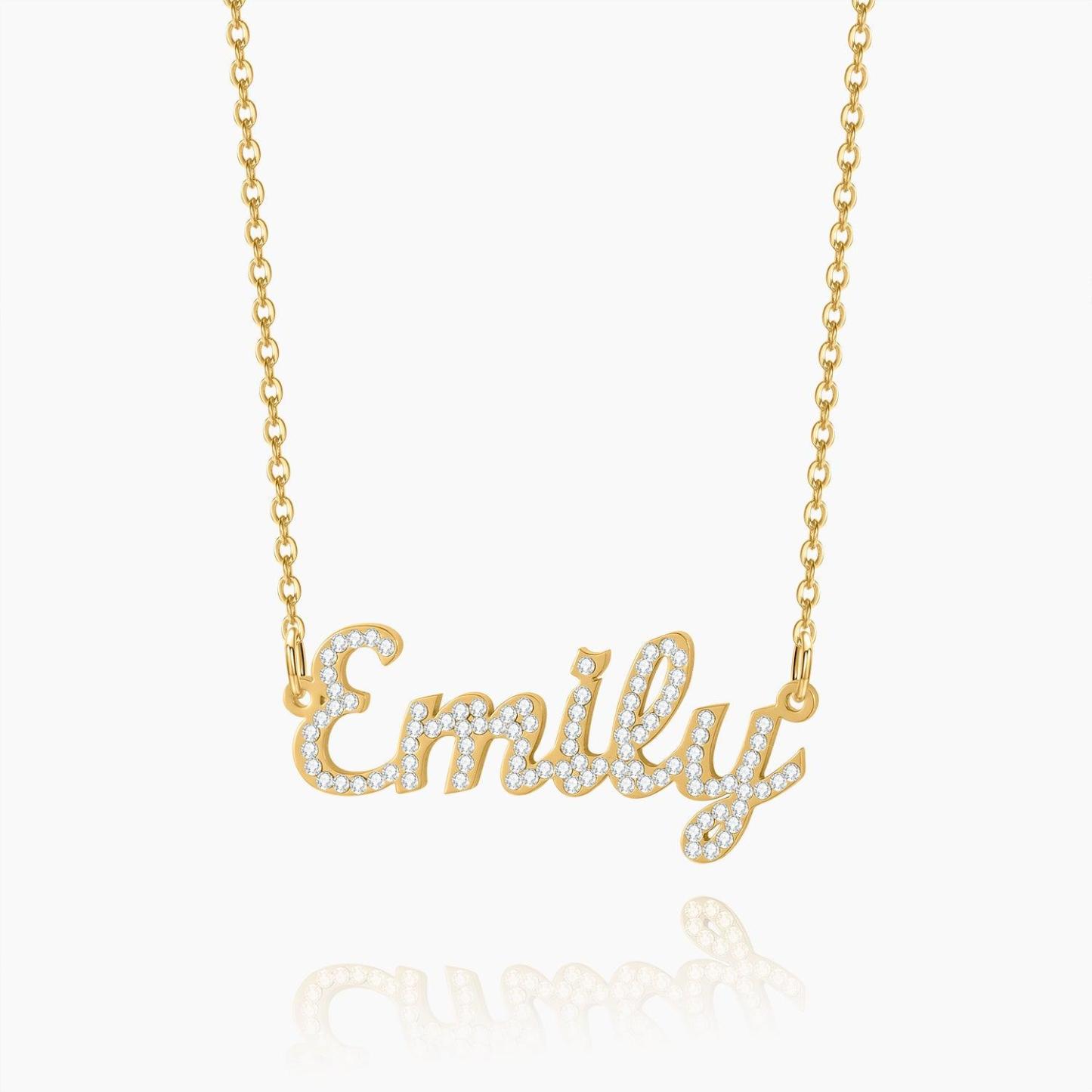 Custom Name Necklace: Design Your Dazzling Statement Personalized Diamond-Accent Name Necklace Sparkling Name Necklace for Her