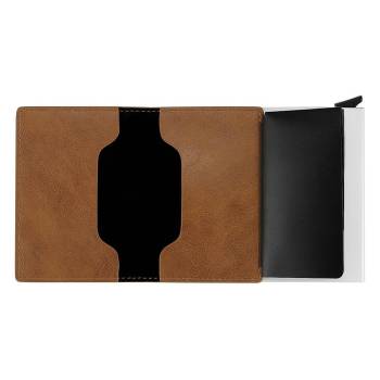 Long Style Photo name card holder - Yellow Leather