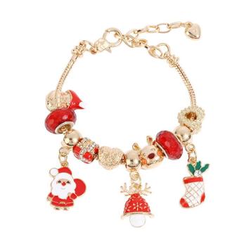 DIY Stretch Word Bracelet Christmas Charm Surprise Blind Box Bracelet 24 Calendar Countdown Gift Box for Kids - NameNecklace