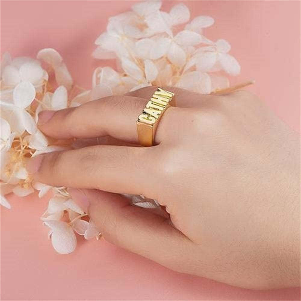 Personalized Name Ring Metal Jewelry Gift for Women Men - NameNecklace
