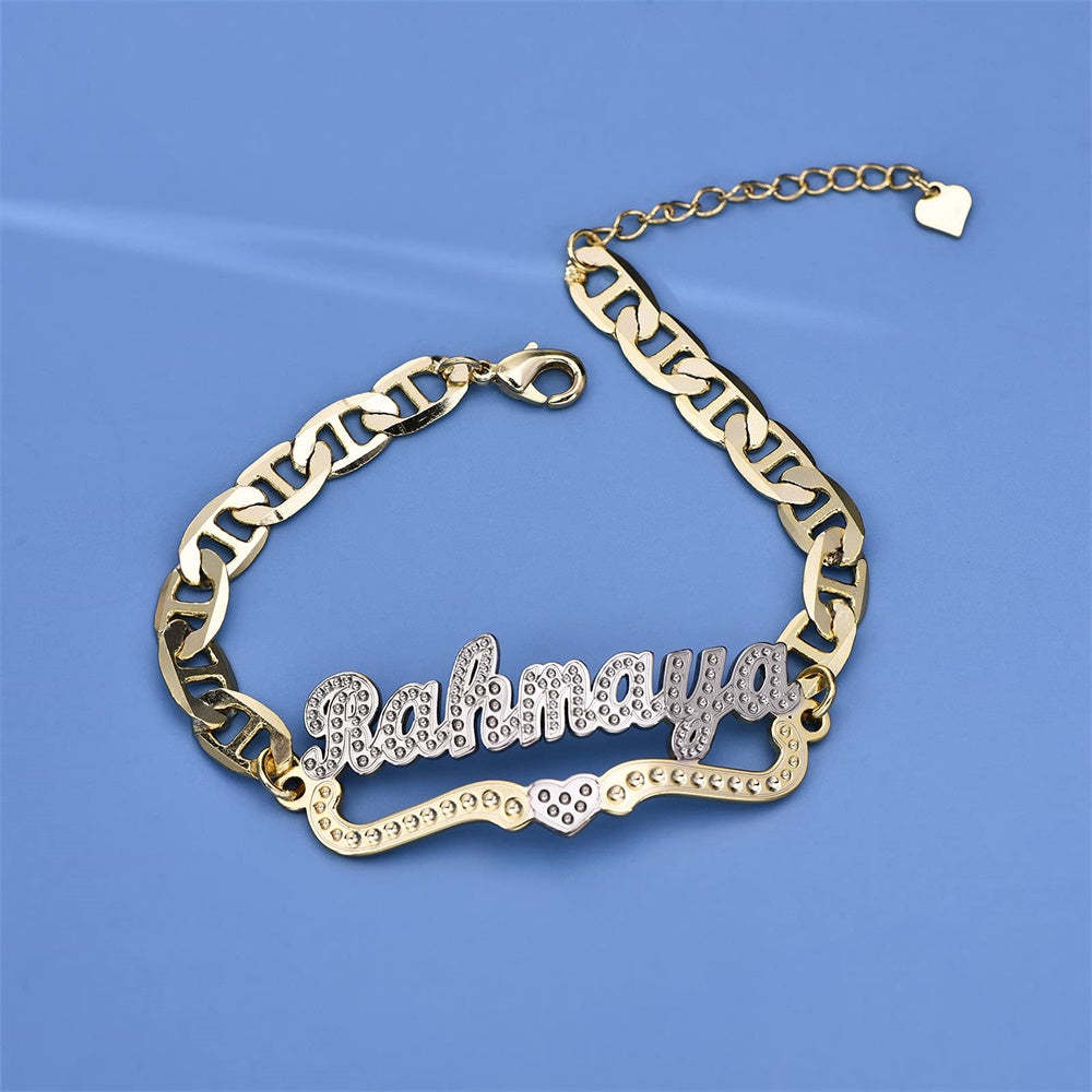 Personalized Name Bracelet Chain Bracelet Jewelry Gifts For Women - NameNecklace