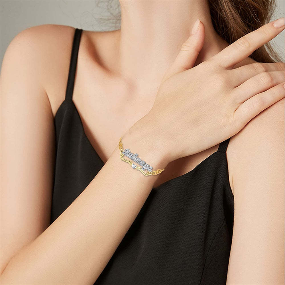 Personalized Name Bracelet Chain Bracelet Jewelry Gifts For Women - NameNecklace