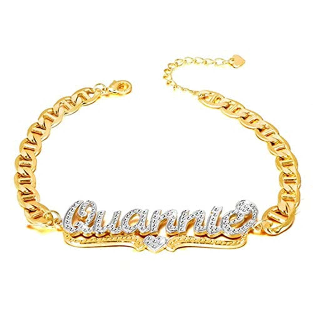 Personalized Name Bracelet Chain Bracelet Jewelry Gifts For Women - NameNecklace