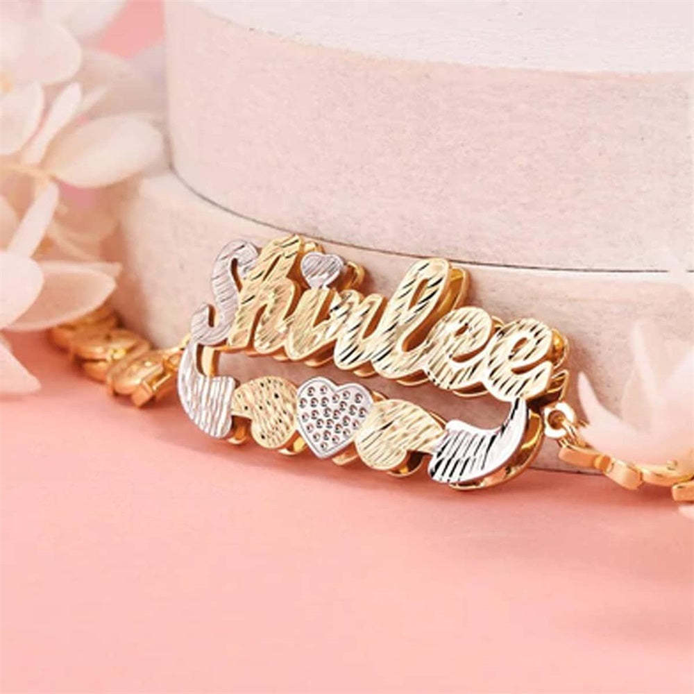 Personalized Name Bracelet Initial Chain Bracelet Jewelry Gifts For Men - NameNecklace