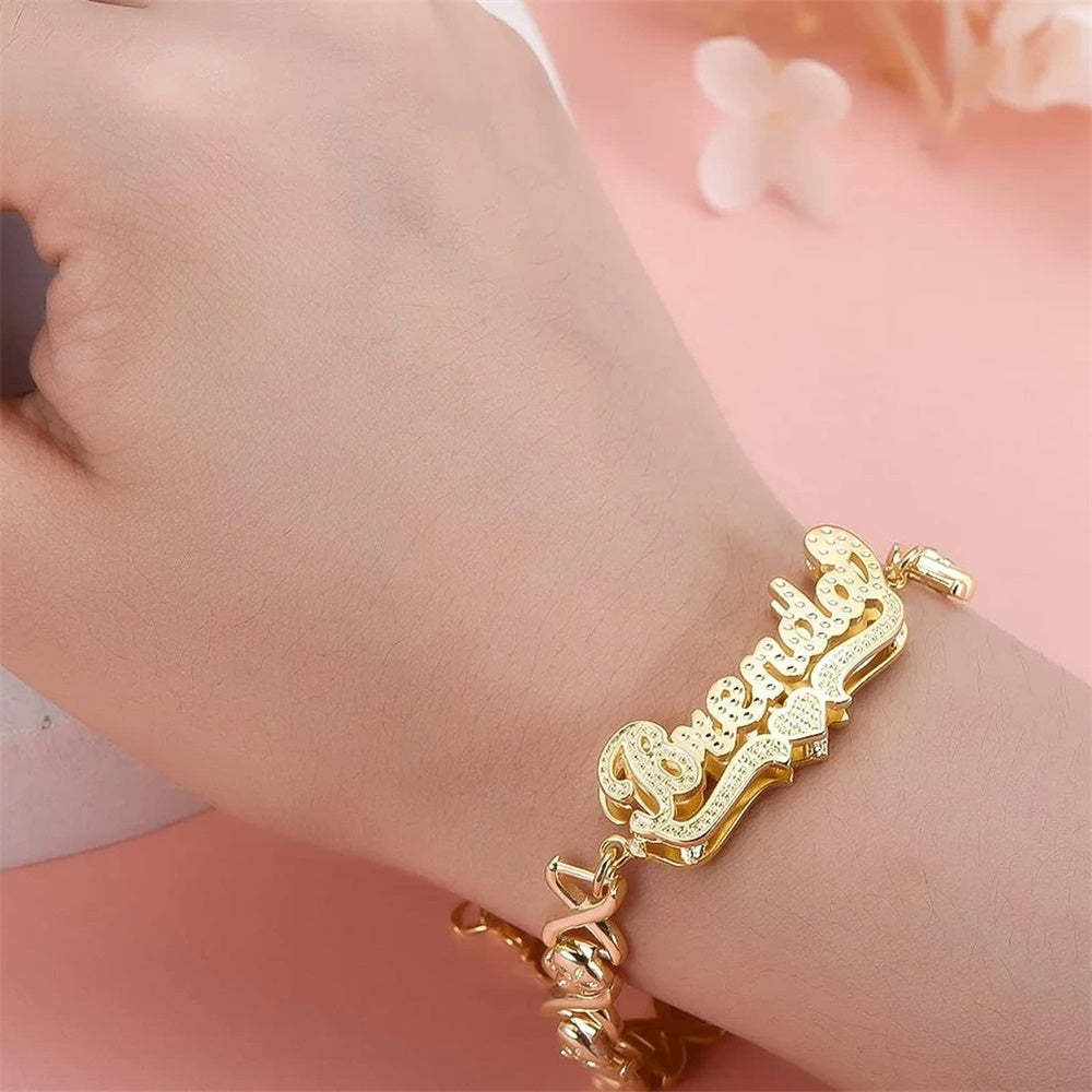 Personalized Name Bracelet Vintage Chain Bracelet Jewelry Gifts For Men - NameNecklace