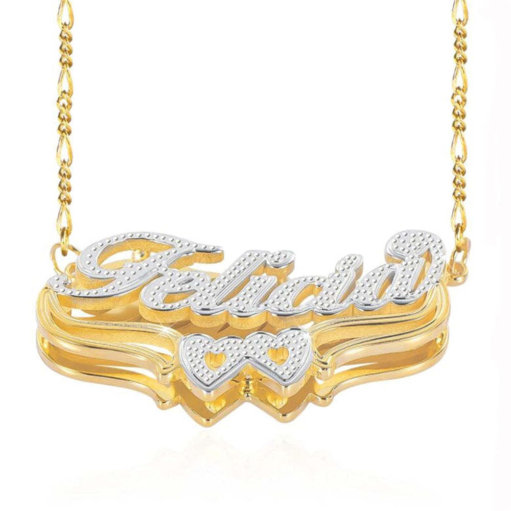 Custom Name Necklace Vintage Bling Metal Necklace Gifts for Men - NameNecklace