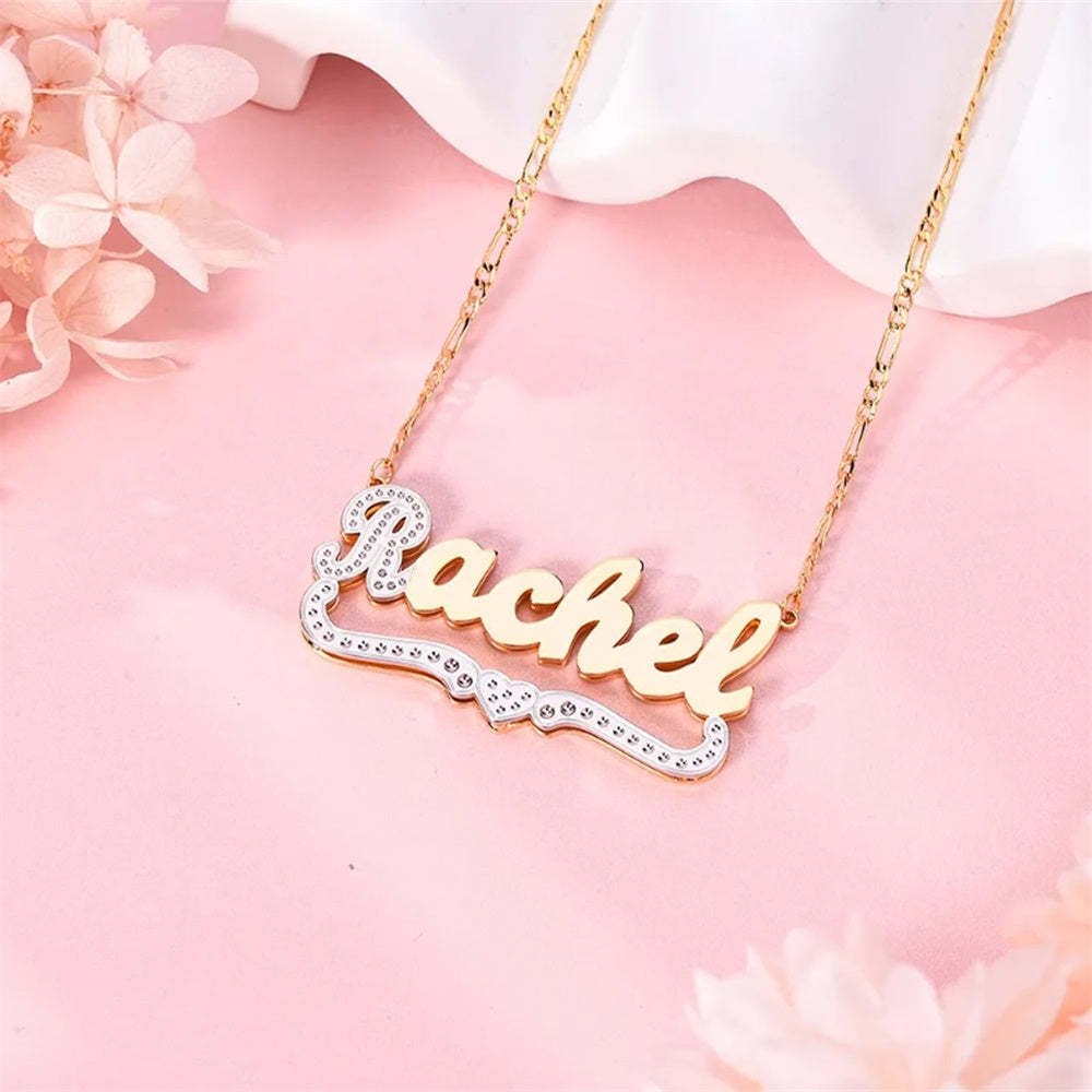 Personalized Name Necklace Initial Bling Deco Necklace Gifts for Women - NameNecklace