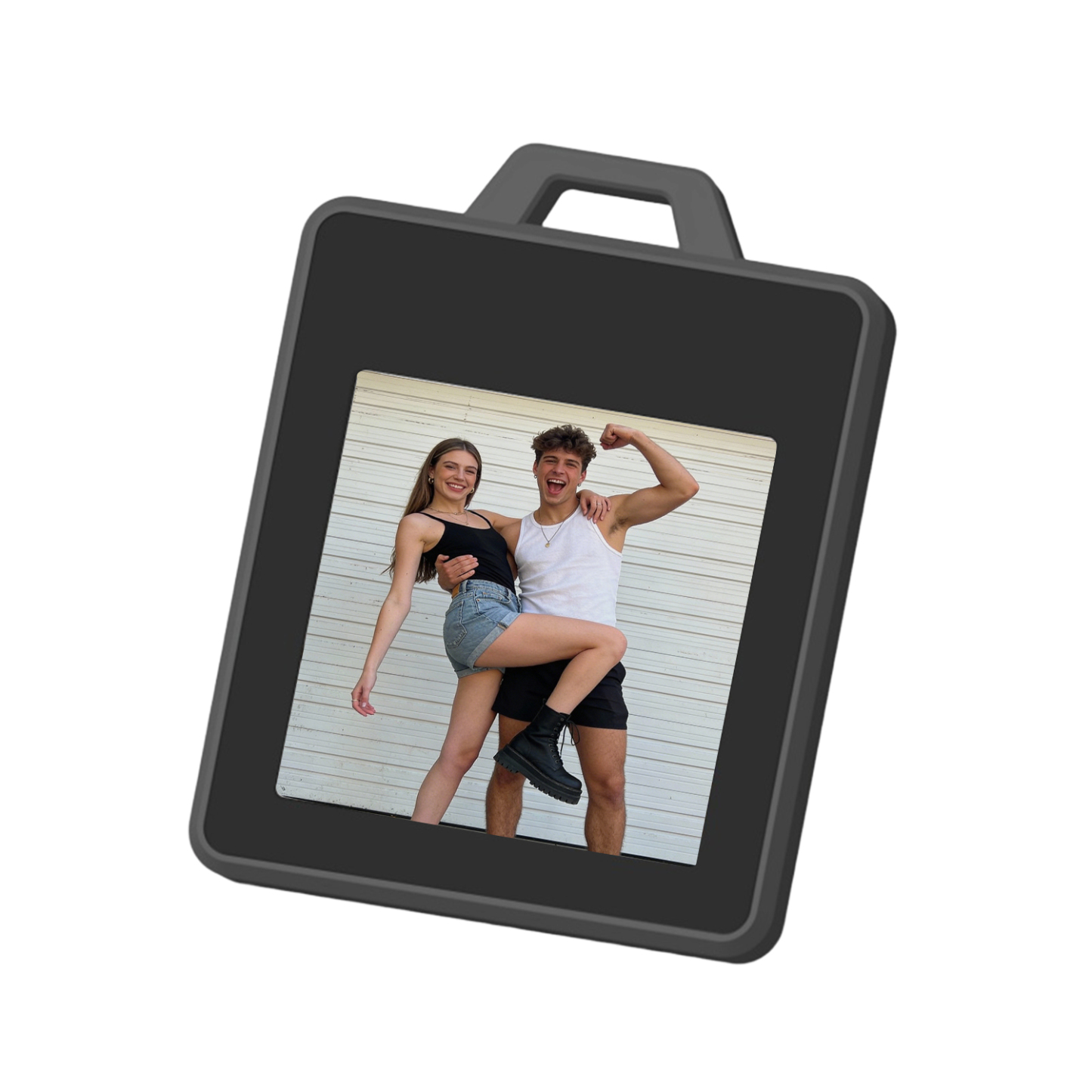 E-Ink Tag Colorful Screen Smart Tracker Keychain – Changeable Photo Display, Anti-Lost Locator with E-Ink Screen - namenecklace