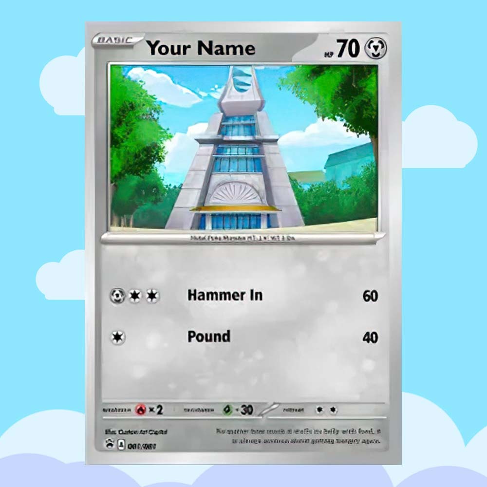 Custom POKE Card Portrait from Photo - Personalized Anime Poster - Fathers Day Gift- Funny Cartoon Card