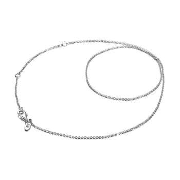 17.7in Rolo Chain Basic Necklace Silver - Length Adjustable