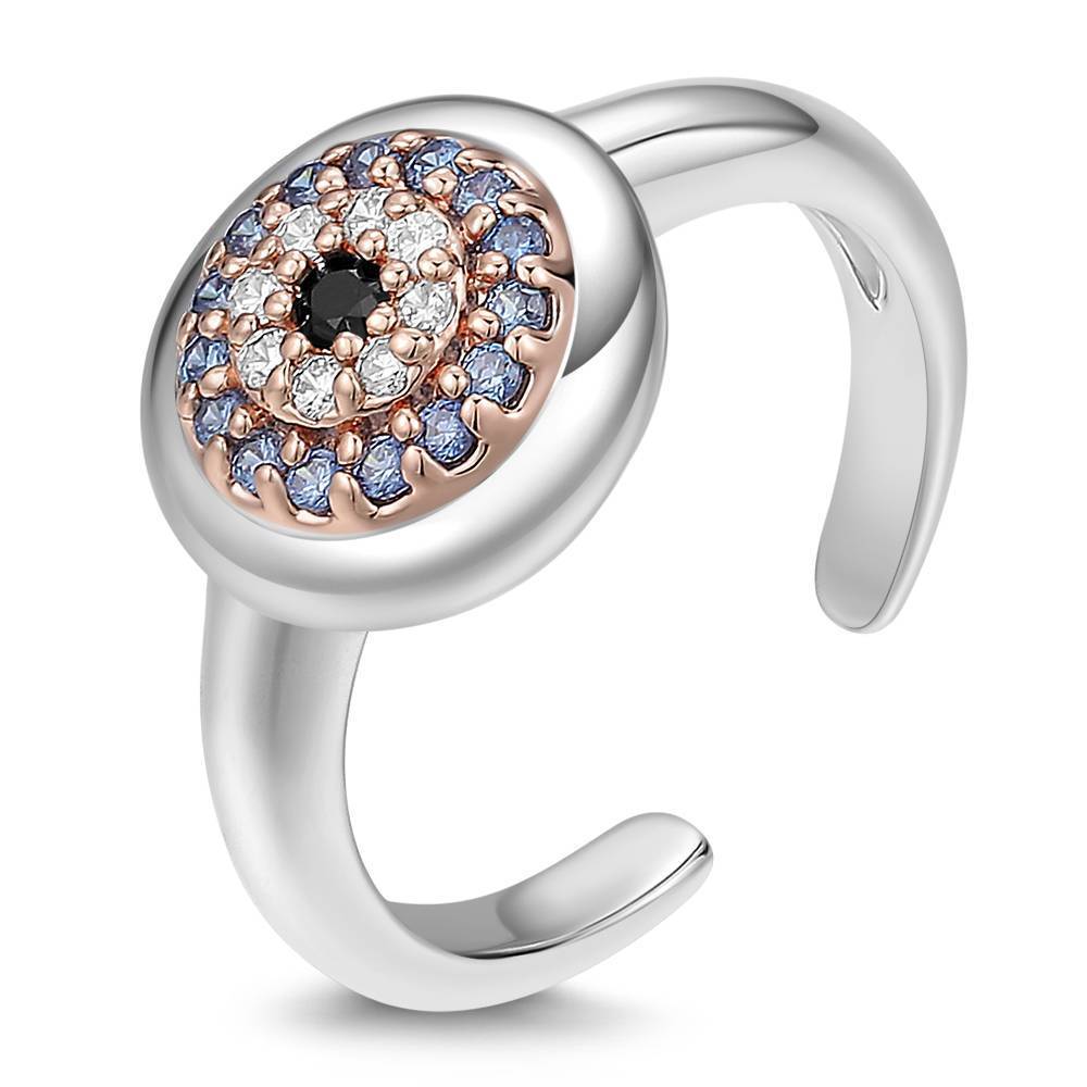 Devil's Eye Ring Platinum Plated