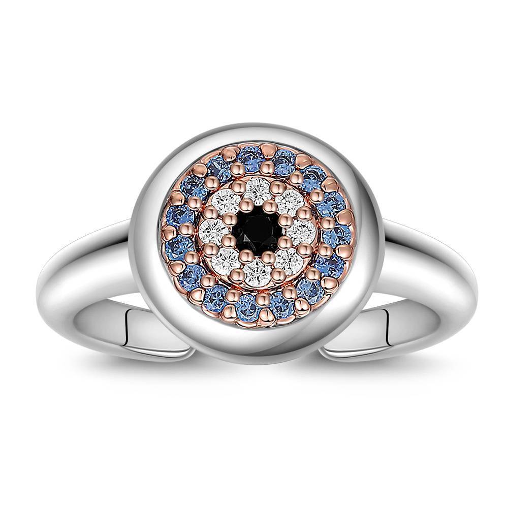 Devil's Eye Ring Platinum Plated